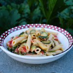 Garlic Zucchini Tomato Pasta